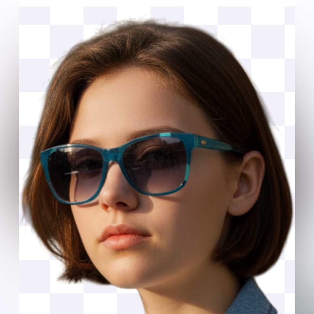 Lacoste L775S Women's Wayfarer Style Dark Teal Sunglasses & Hard Case